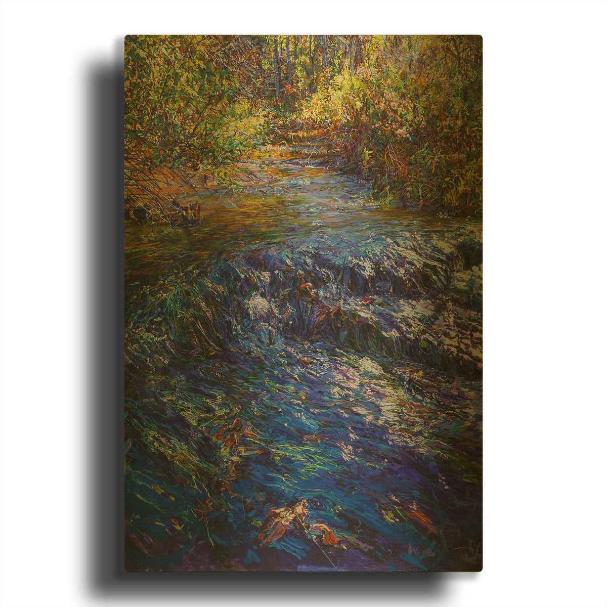 'Waterfall' By Joanne Towers Gold Metal Wall Art