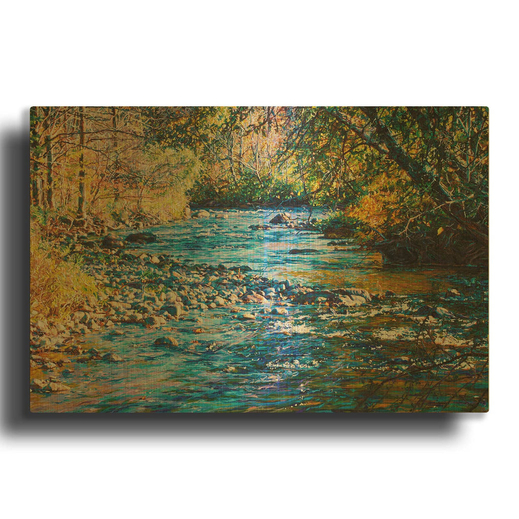 'River Lace' By Joanne Towers Gold Metal Wall Art