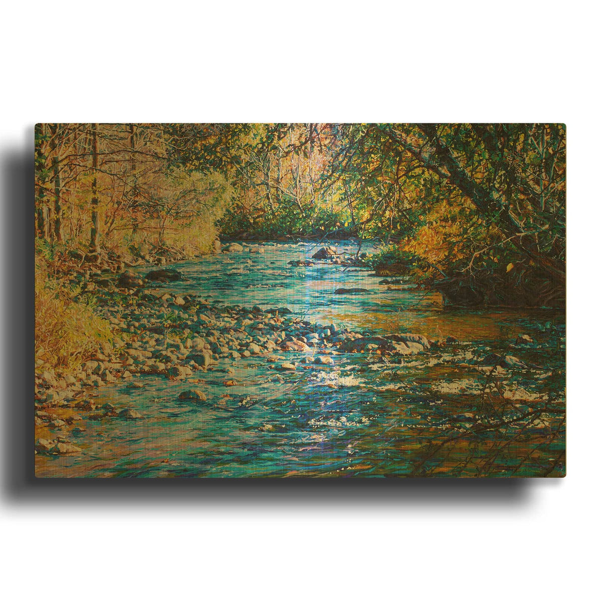 'River Lace' By Joanne Towers Gold Metal Wall Art