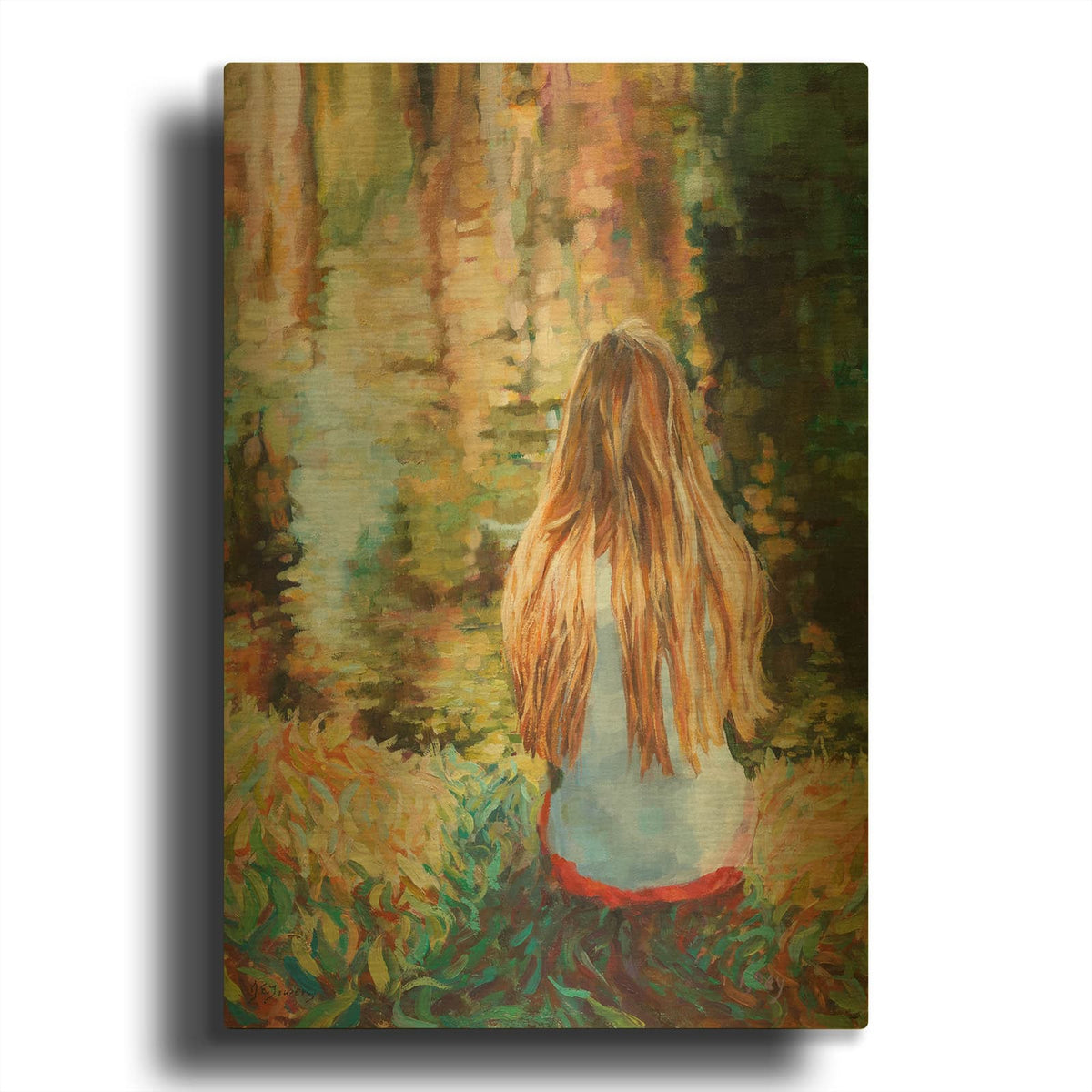 'Reflections' By Joanne Towers Gold Metal Wall Art