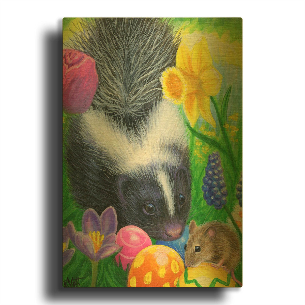 'Sweetpea' By Bridget Voth Gold Metal Wall Art