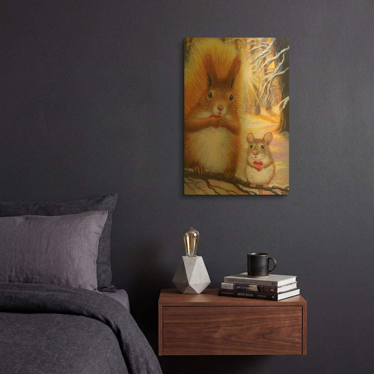 'Valentines For Friends7' By Bridget Voth Gold Metal Wall Art