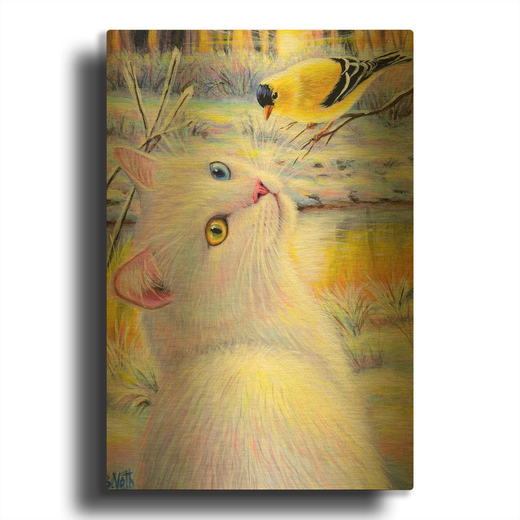 'Winter Gold3' By Bridget Voth Gold Metal Wall Art