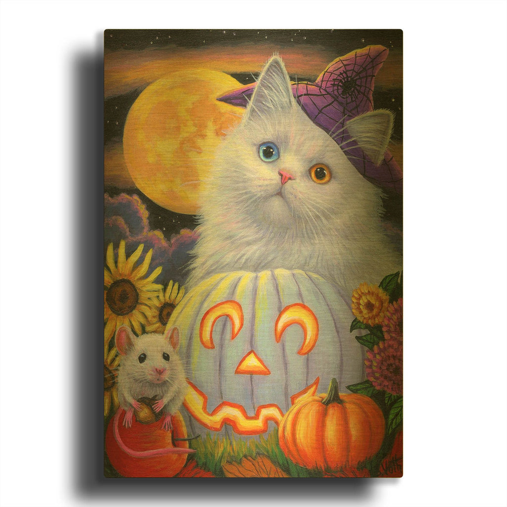 'Boo' By Bridget Voth Gold Metal Wall Art