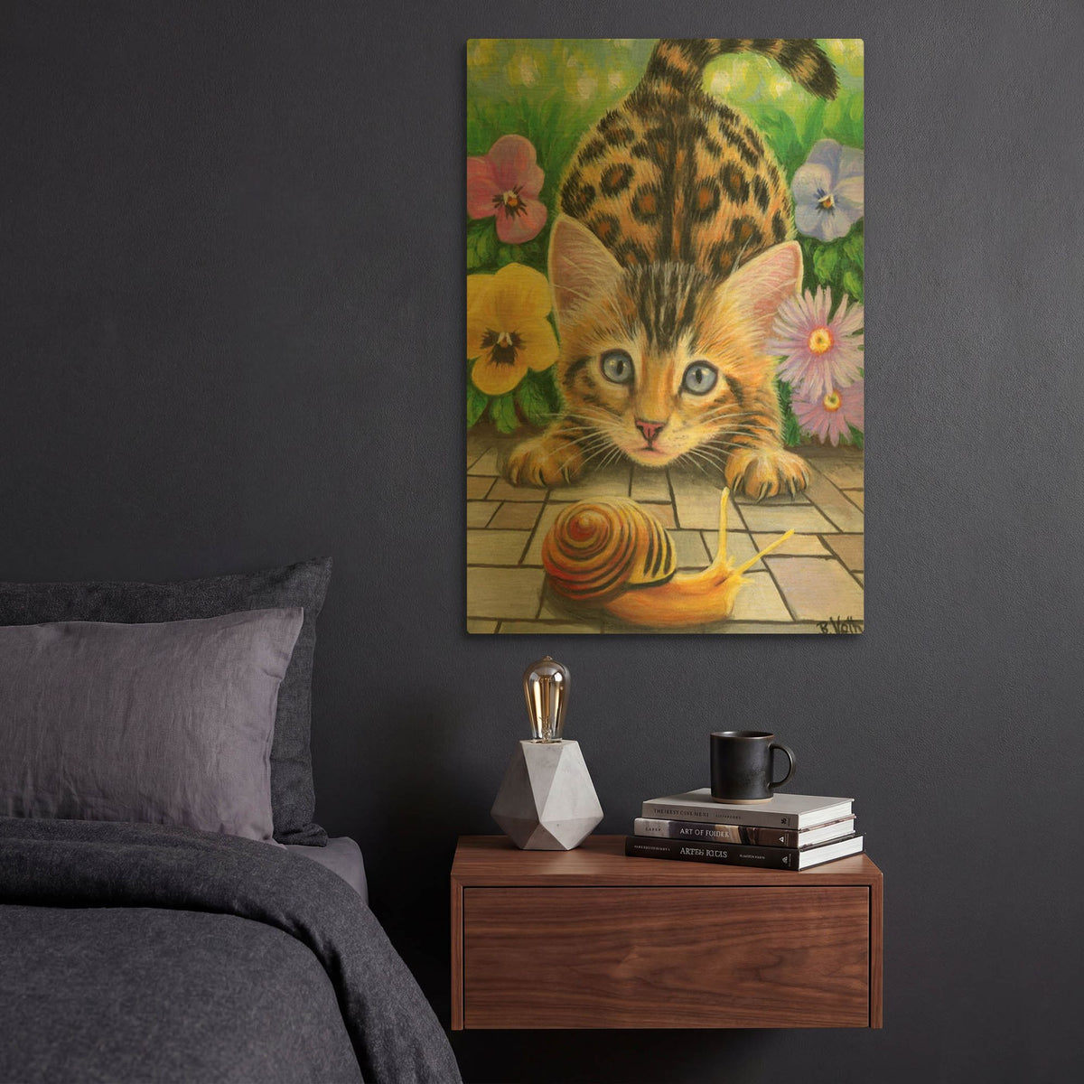 'Did It Move' By Bridget Voth Gold Metal Wall Art