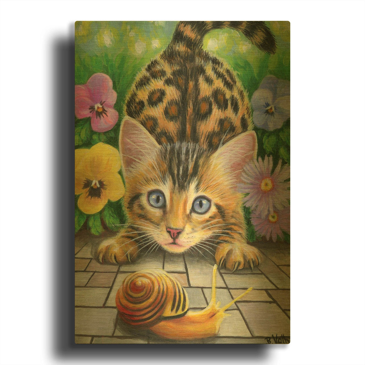 'Did It Move' By Bridget Voth Gold Metal Wall Art