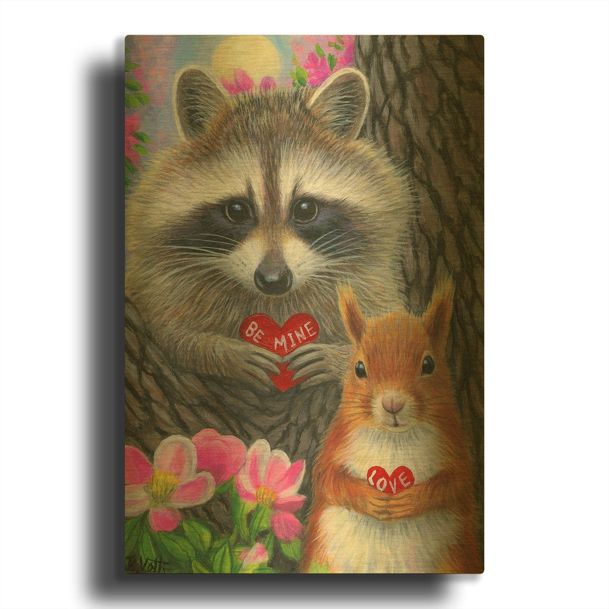 'Moonlight Romance4 (2)' By Bridget Voth Gold Metal Wall Art