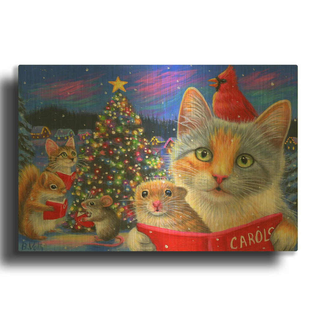 'O Christmas Tree4' By Bridget Voth Gold Metal Wall Art