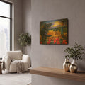 'Cornfield Moon' By Bridget Voth Gold Metal Wall Art