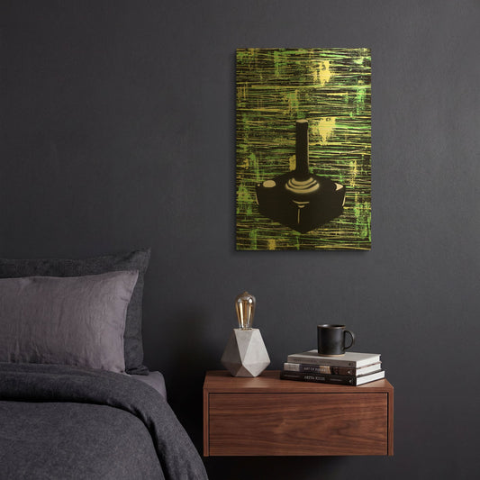 'Joystick' By Craig Snodgrass Gold Metal Wall Art