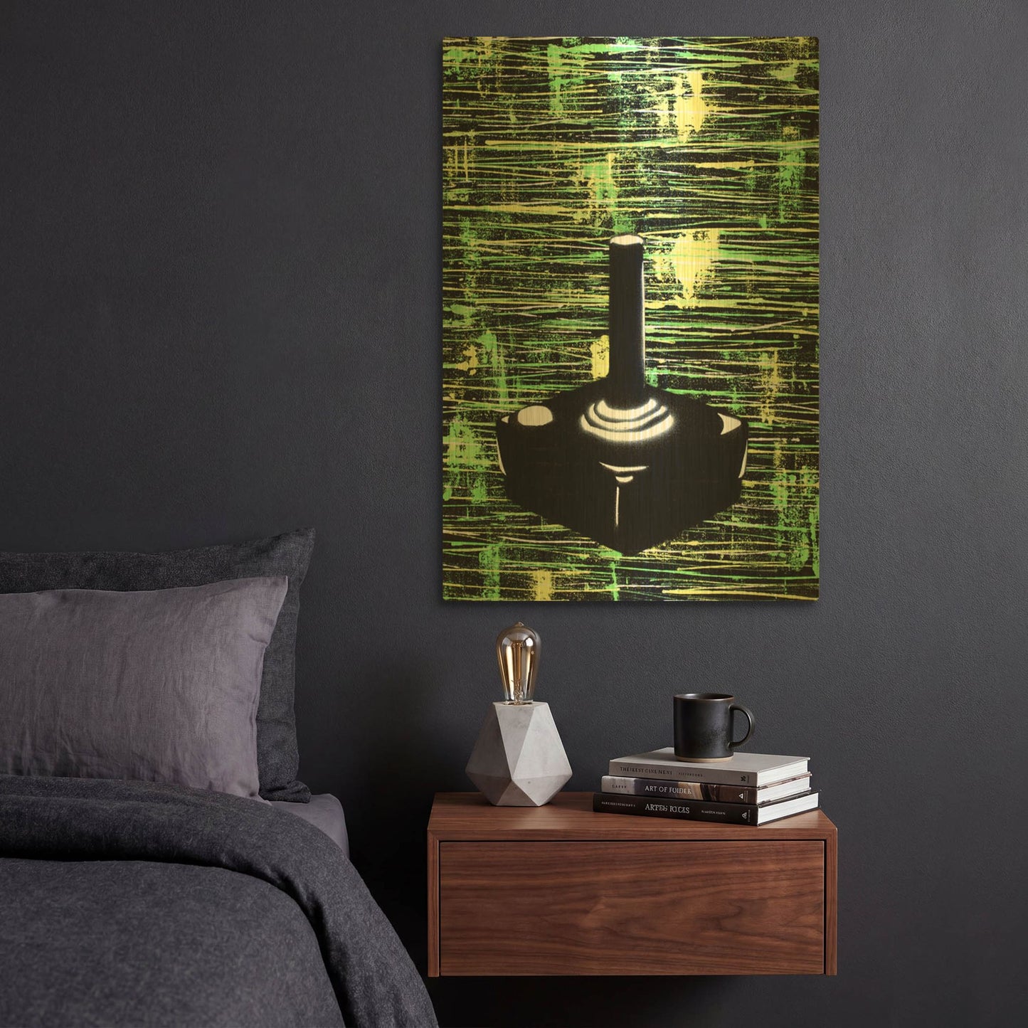 'Joystick' By Craig Snodgrass Gold Metal Wall Art