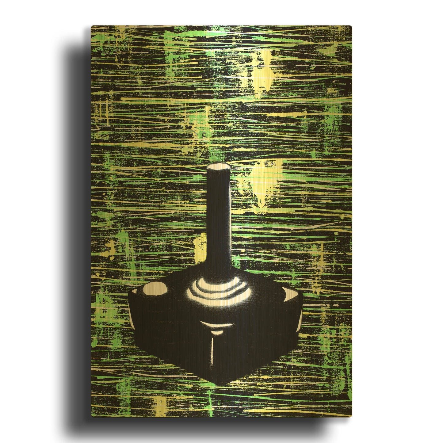 'Joystick' By Craig Snodgrass Gold Metal Wall Art