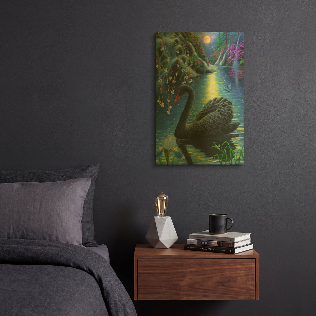 'Spring Moonlight' By Bridget Voth Gold Metal Wall Art