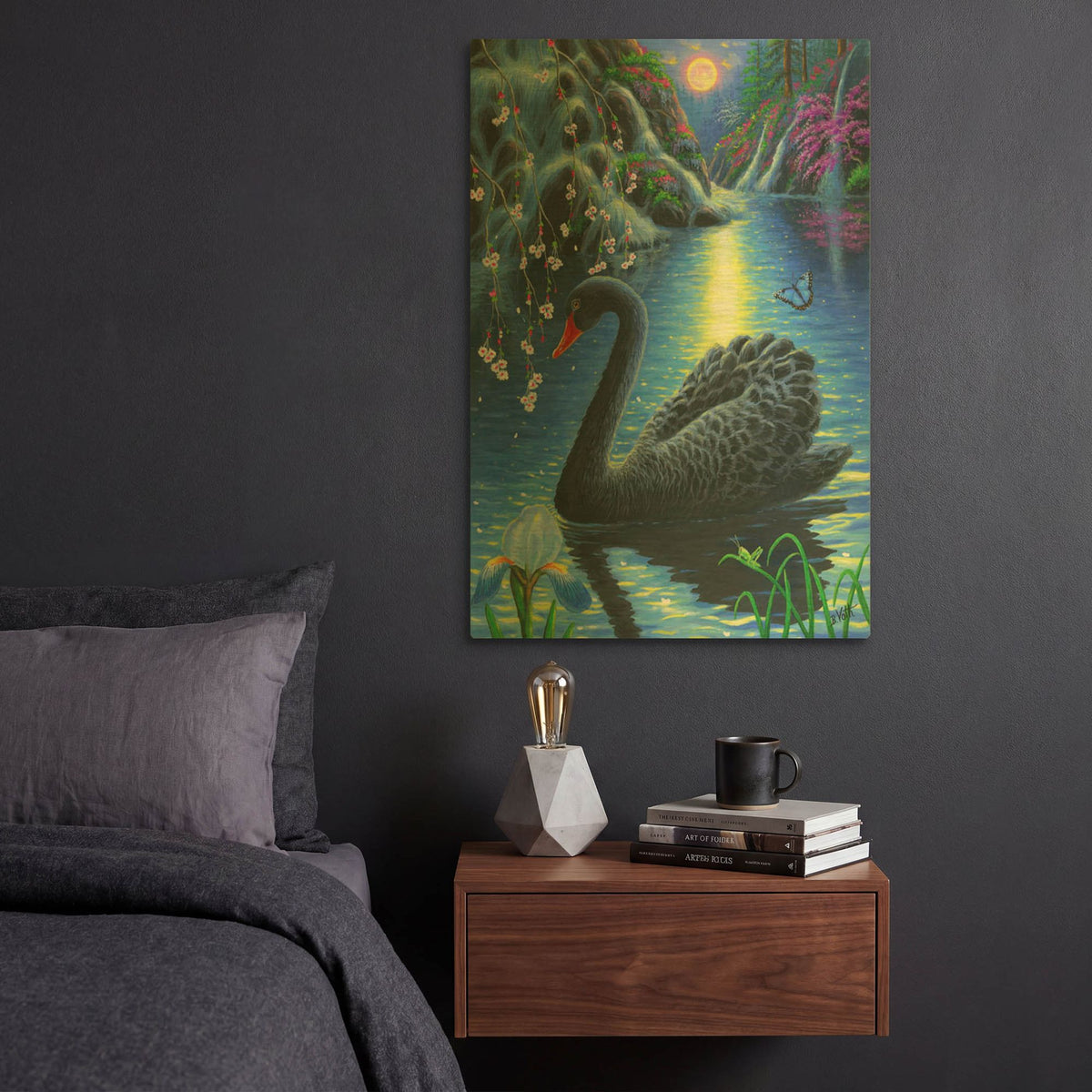 'Spring Moonlight' By Bridget Voth Gold Metal Wall Art