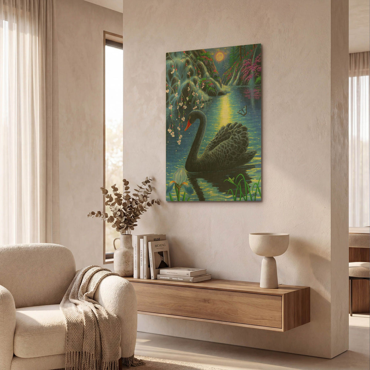'Spring Moonlight' By Bridget Voth Gold Metal Wall Art