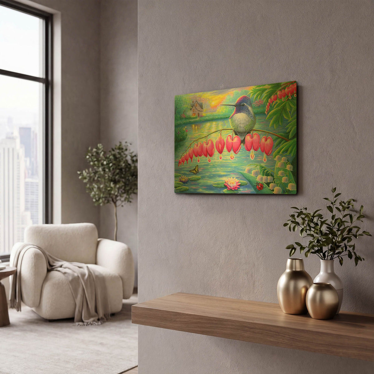 'Morning Glory' By Bridget Voth Gold Metal Wall Art
