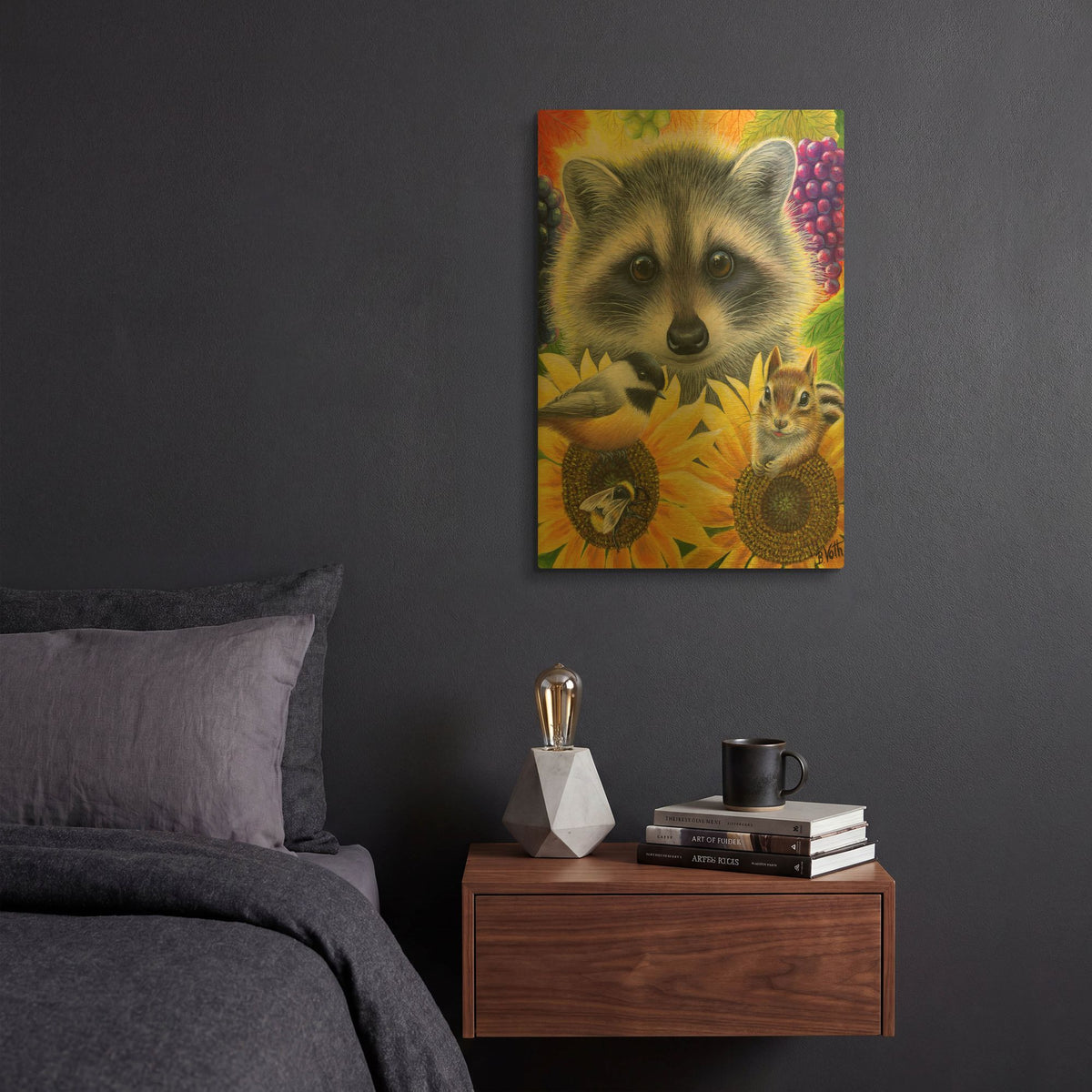 'Sunflower Friends' By Bridget Voth Gold Metal Wall Art