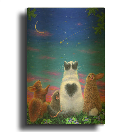 'Watching For You' By Bridget Voth Gold Metal Wall Art