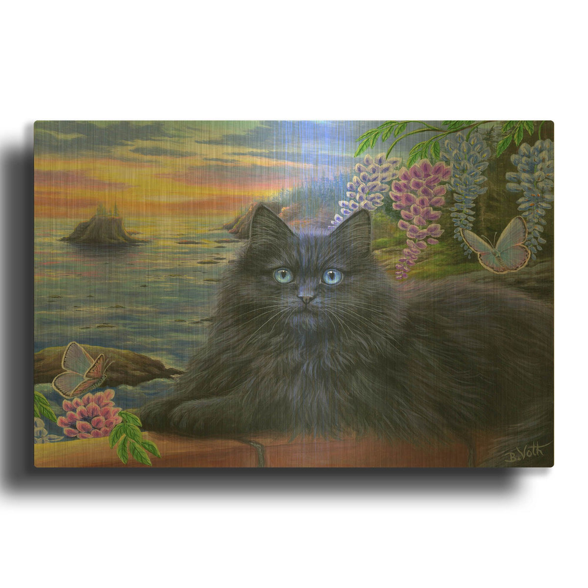 'Elvira' By Bridget Voth Gold Metal Wall Art