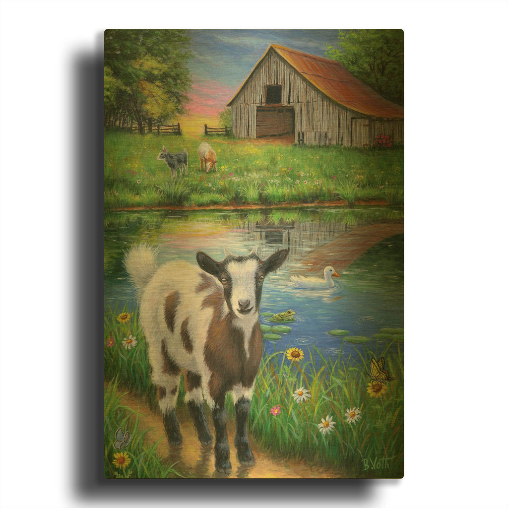 'Sammy' By Bridget Voth Gold Metal Wall Art
