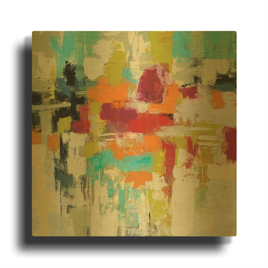 'Summer Silk Road' By Silvia Vassileva Gold Metal Wall Art