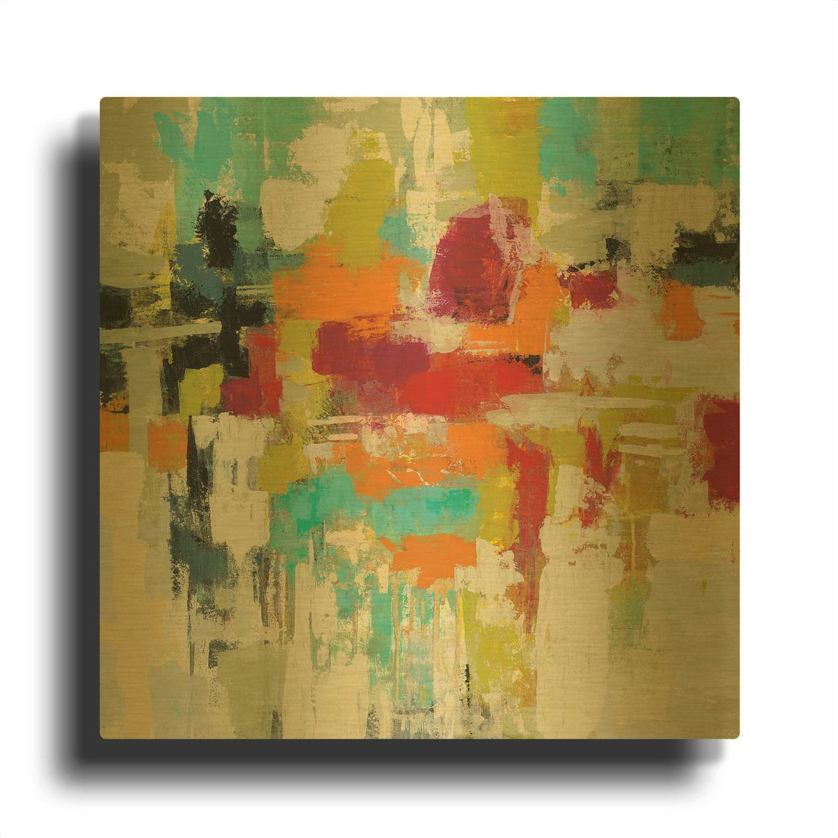 'Summer Silk Road' By Silvia Vassileva Gold Metal Wall Art