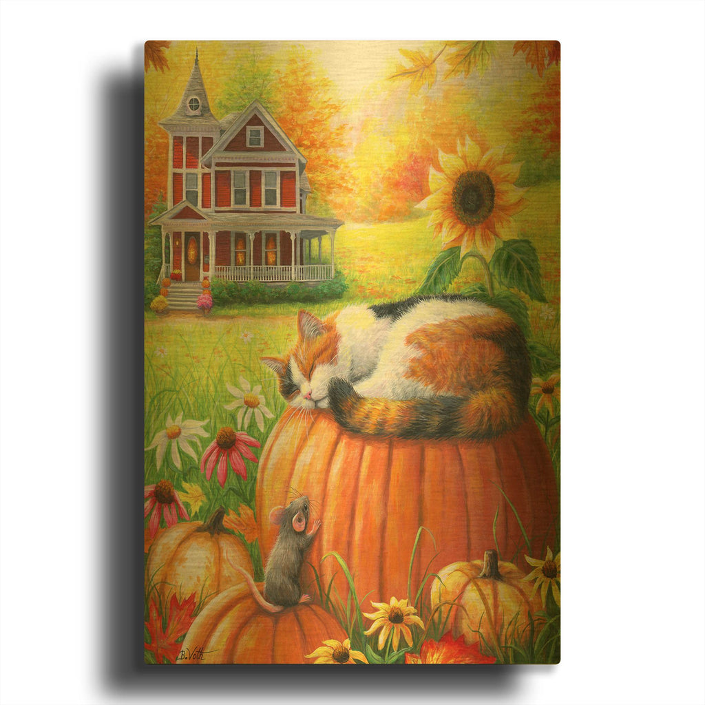 'Autumn Dreams' By Bridget Voth Gold Metal Wall Art
