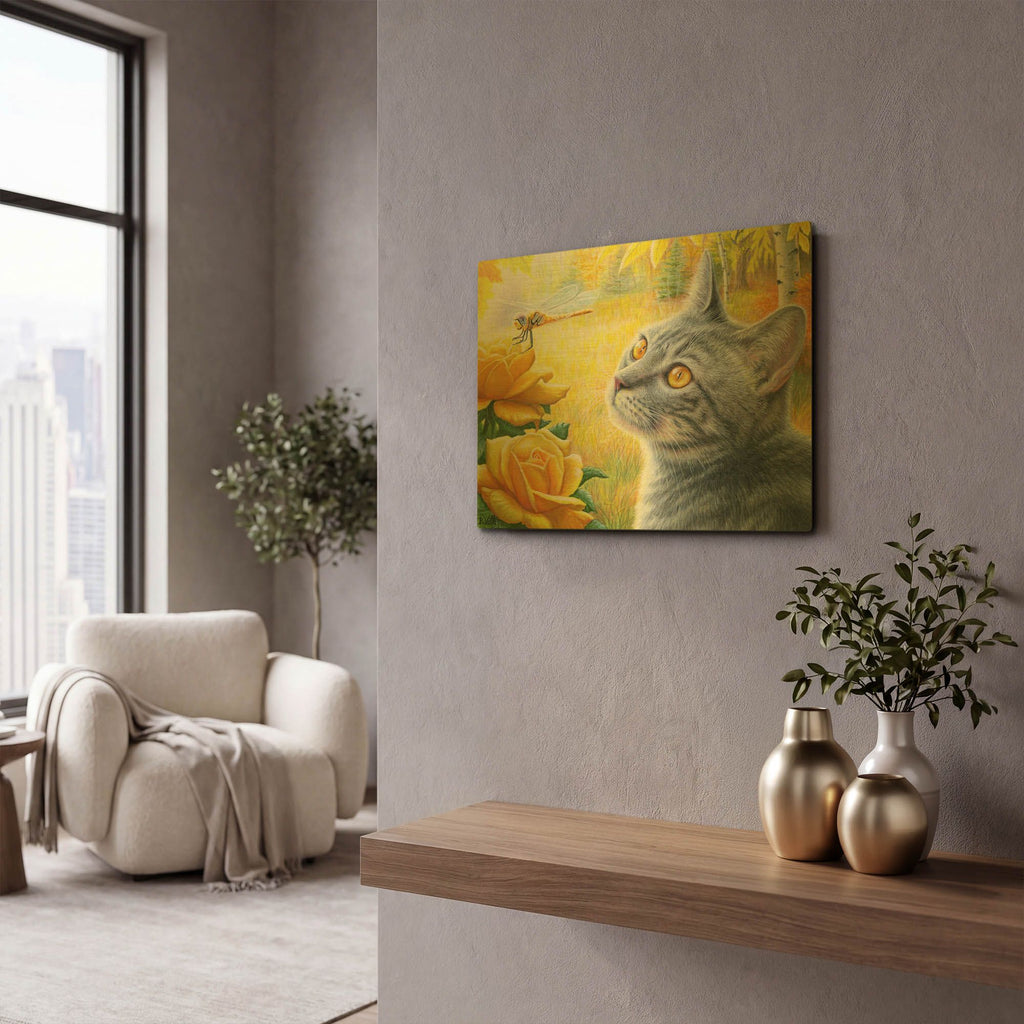'Golden Glow of Autumn' By Bridget Voth Gold Metal Wall Art