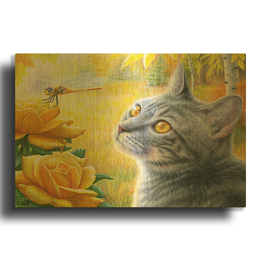 'Golden Glow of Autumn' By Bridget Voth Gold Metal Wall Art