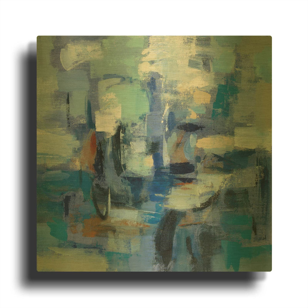'Ultramarine Wave II' By Silvia Vassileva Gold Metal Wall Art