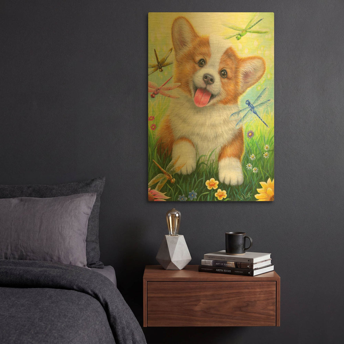 'Dancing With Dragonflies' By Bridget Voth Gold Metal Wall Art
