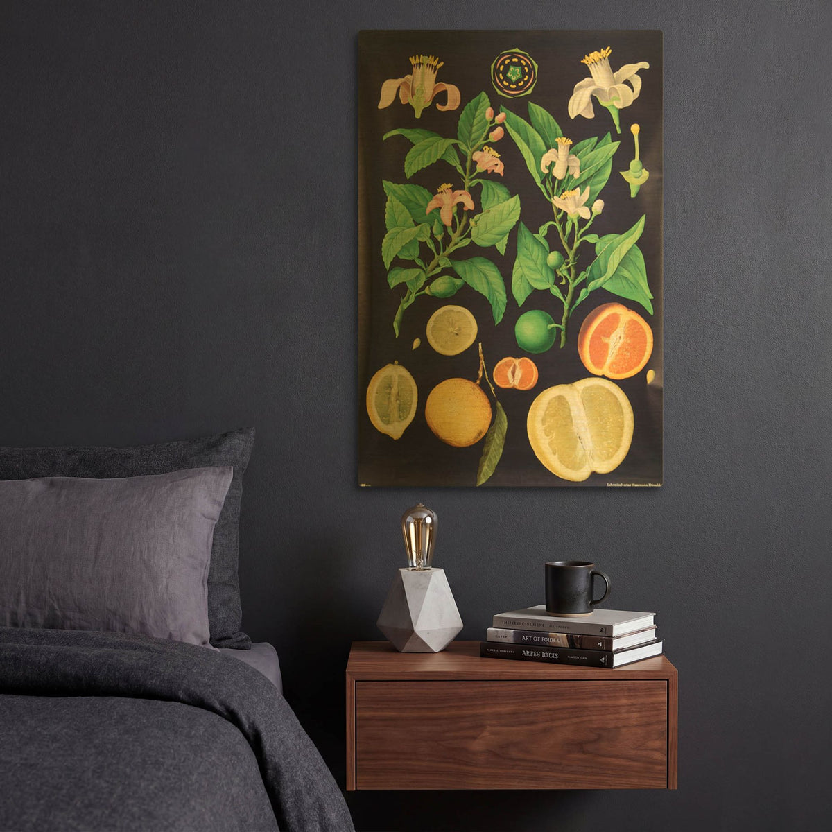 'Citrus' By Vintage Posters Gold Metal Wall Art