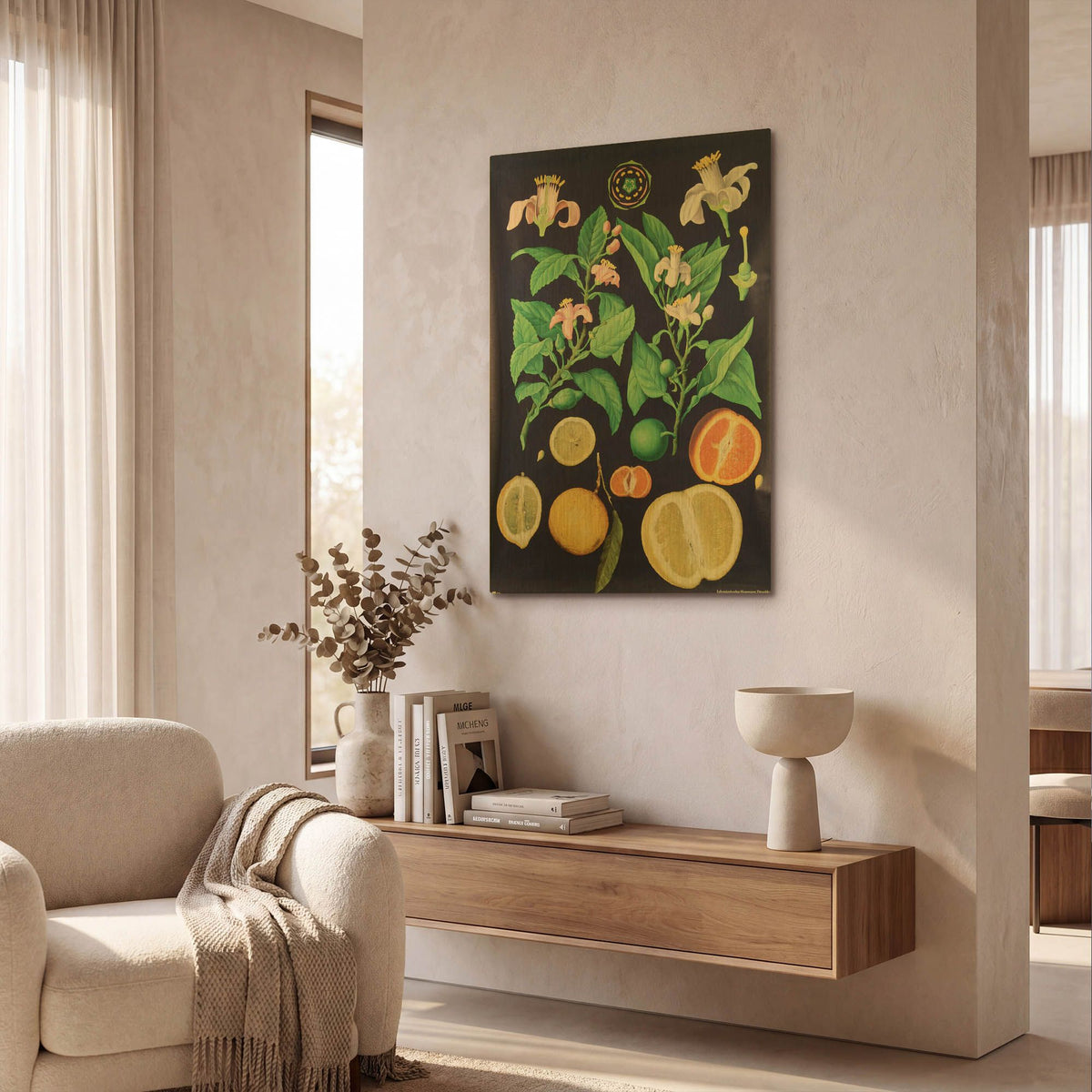 'Citrus' By Vintage Posters Gold Metal Wall Art