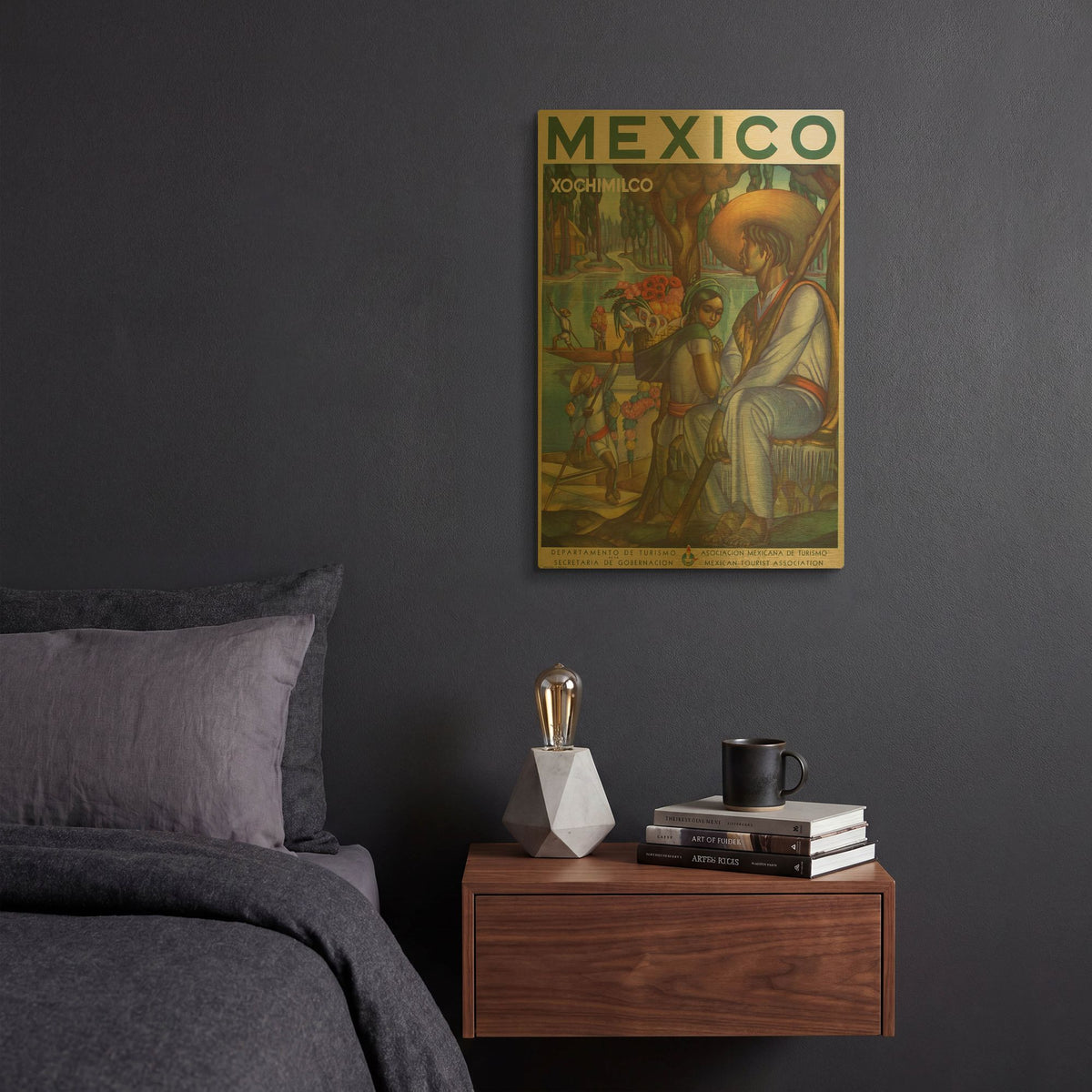 'Xochimilco' By Vintage Posters Gold Metal Wall Art