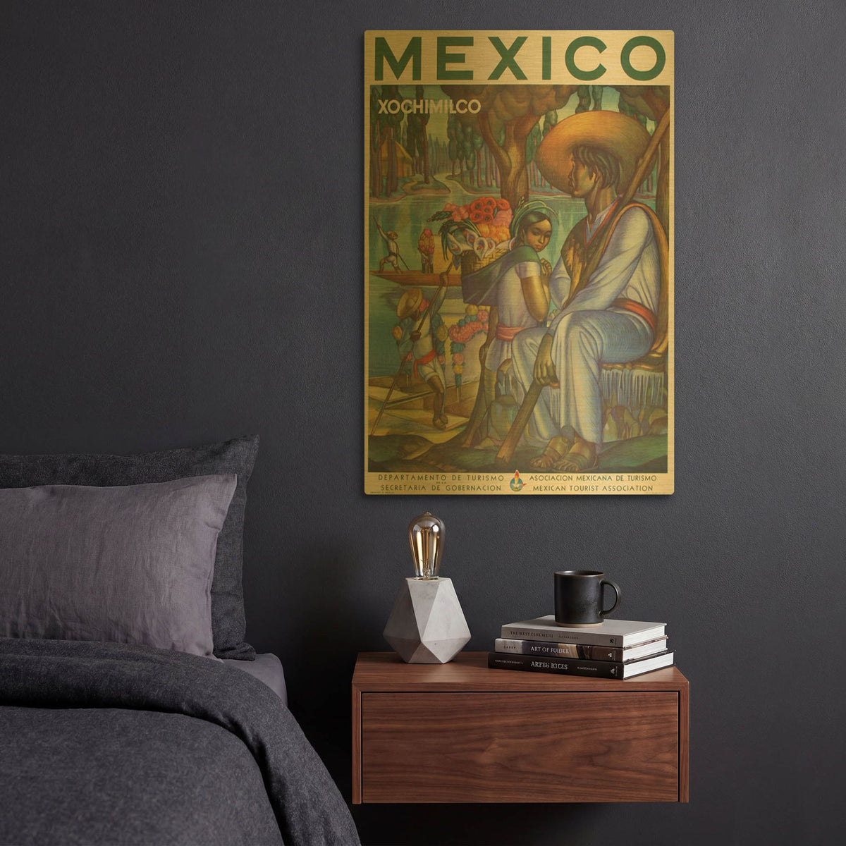 'Xochimilco' By Vintage Posters Gold Metal Wall Art