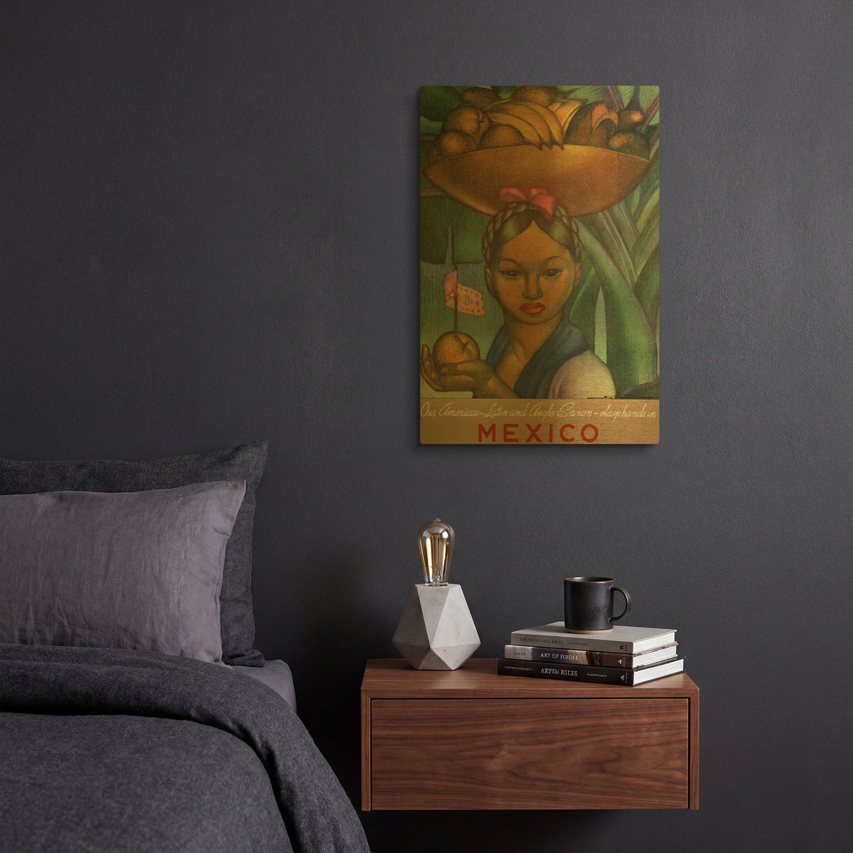 'Fruta de Mexico' By Vintage Posters Gold Metal Wall Art