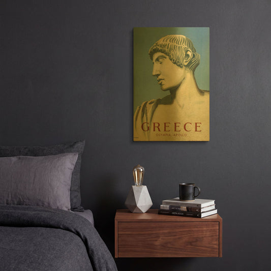 'Greece' By Vintage Posters Gold Metal Wall Art