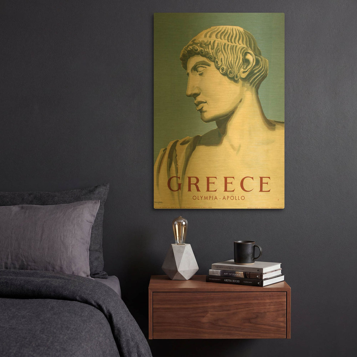 'Greece' By Vintage Posters Gold Metal Wall Art