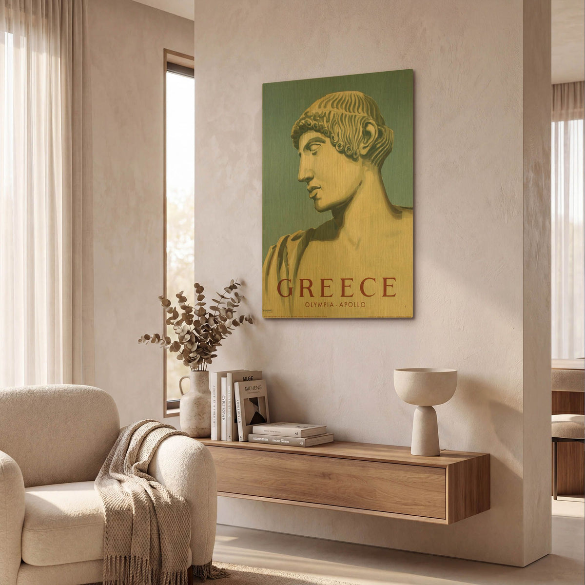 'Greece' By Vintage Posters Gold Metal Wall Art