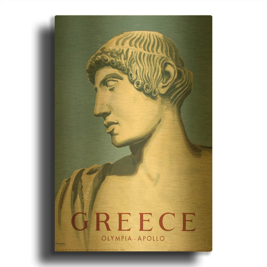 'Greece' By Vintage Posters Gold Metal Wall Art