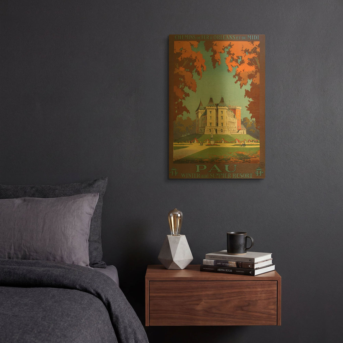 'Pau' By Vintage Posters Gold Metal Wall Art
