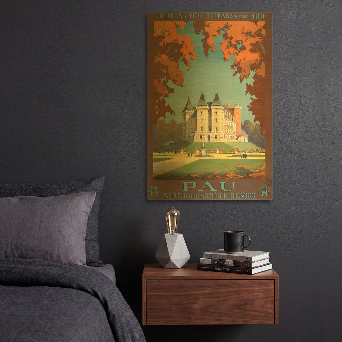 'Pau' By Vintage Posters Gold Metal Wall Art