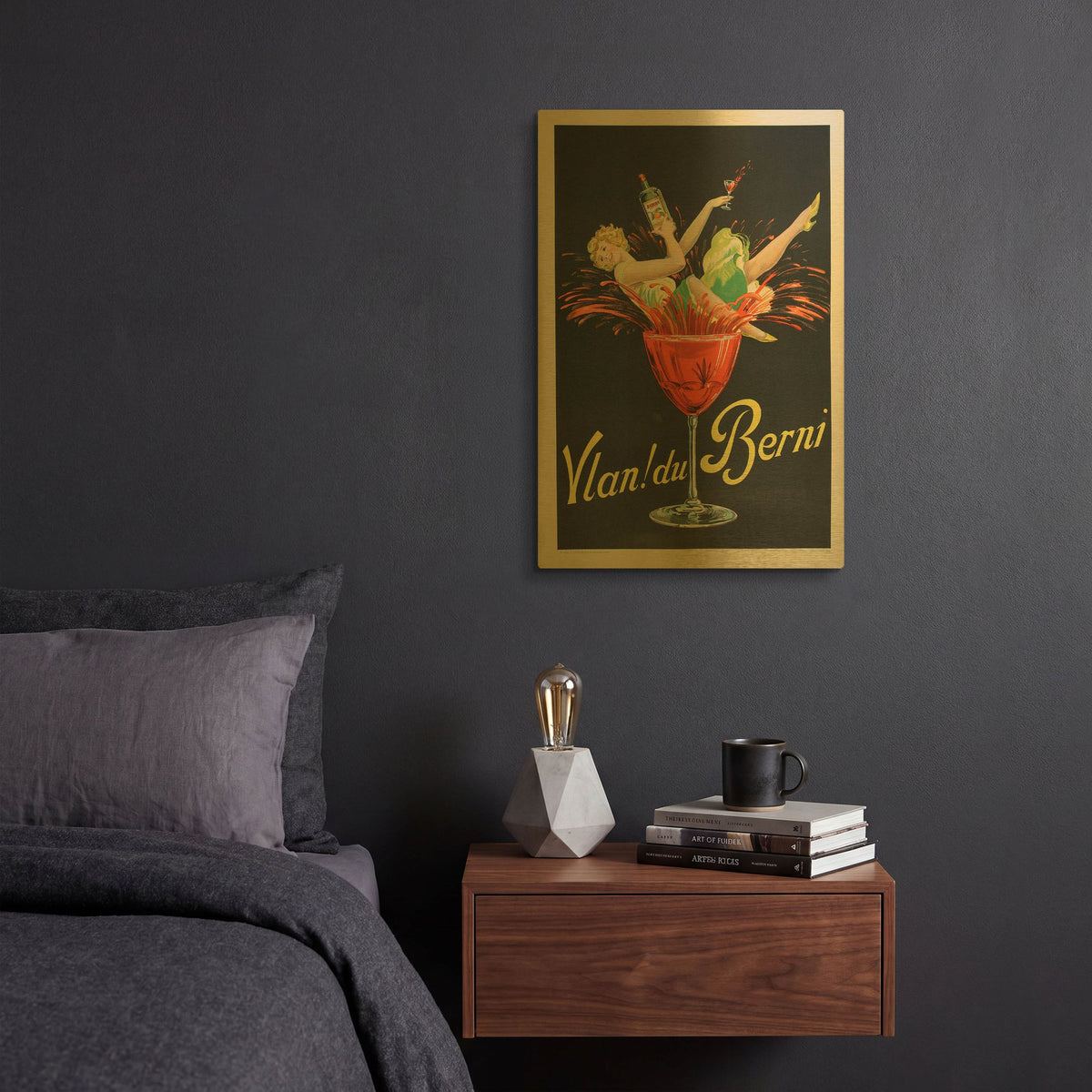 'Berni' By Vintage Posters Gold Metal Wall Art