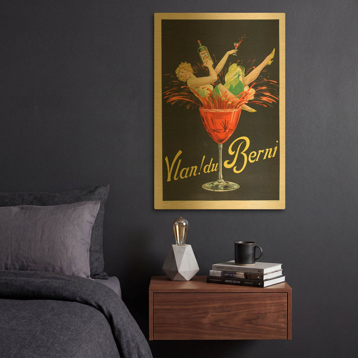 'Berni' By Vintage Posters Gold Metal Wall Art