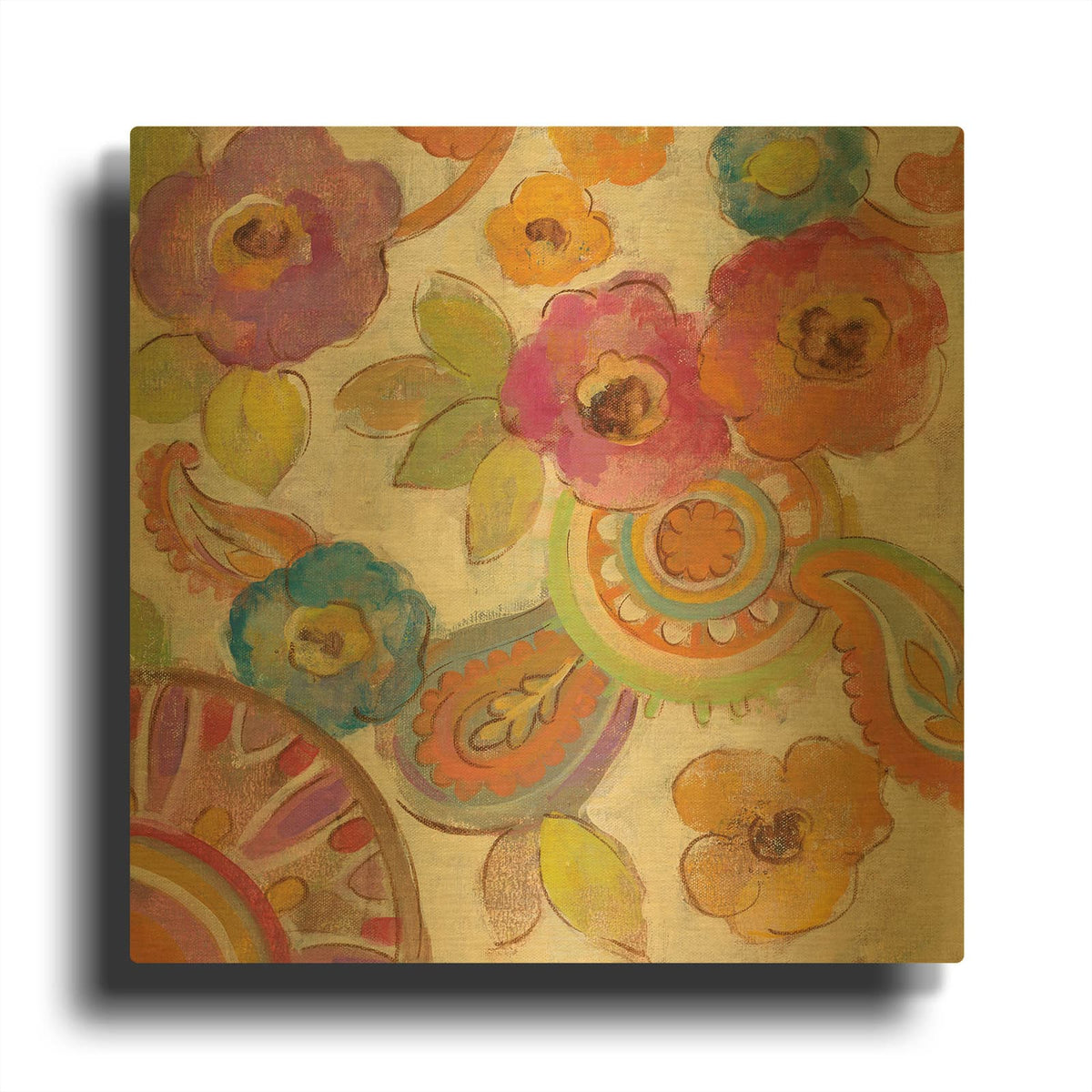 'Bohemian Summer III' By Silvia Vassileva Gold Metal Wall Art