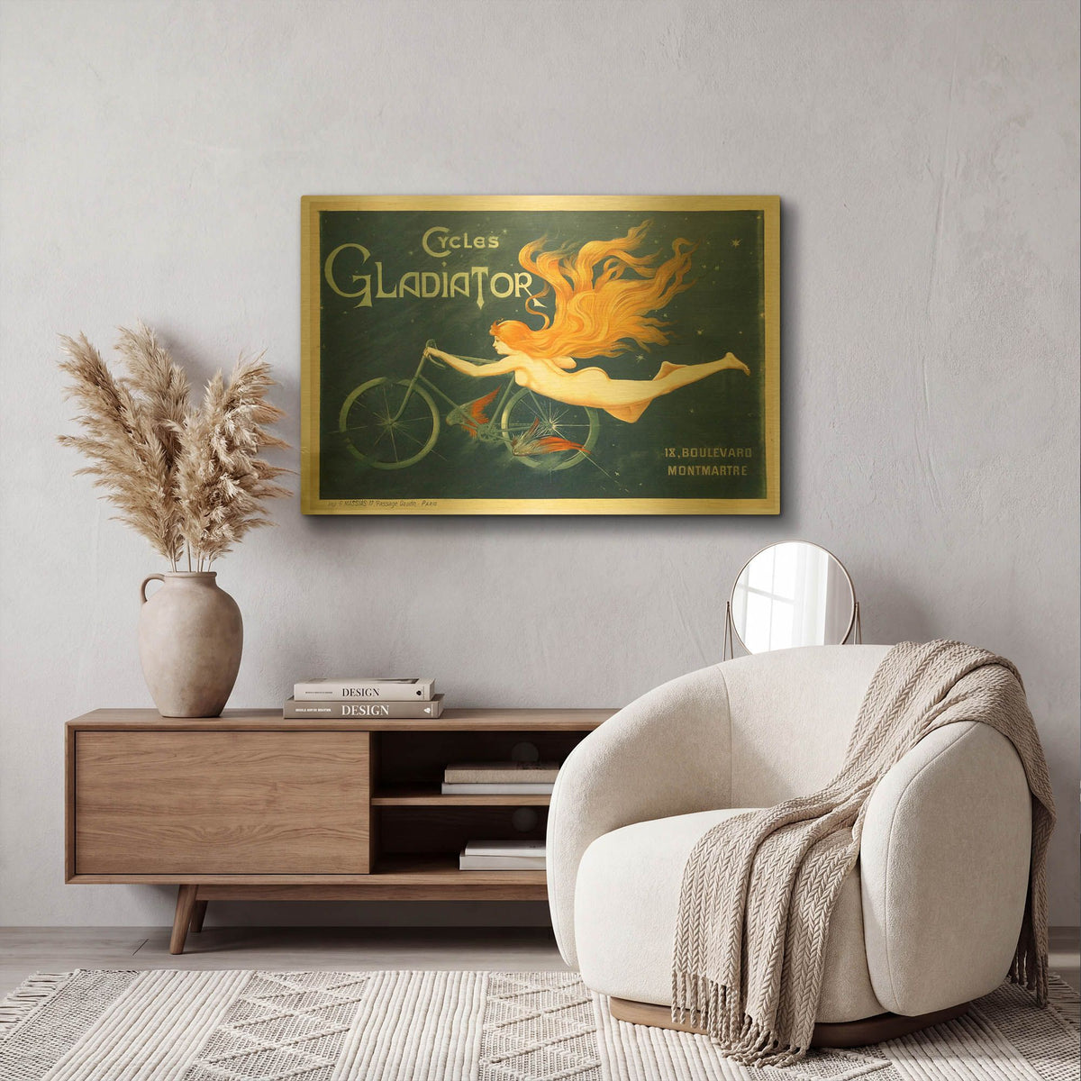 'Gladiator' By Vintage Posters Gold Metal Wall Art