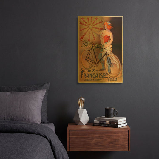 'Societe La Francaise' By Vintage Posters Gold Metal Wall Art