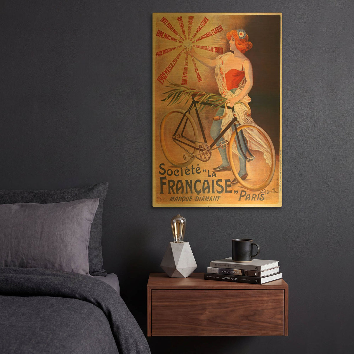 'Societe La Francaise' By Vintage Posters Gold Metal Wall Art
