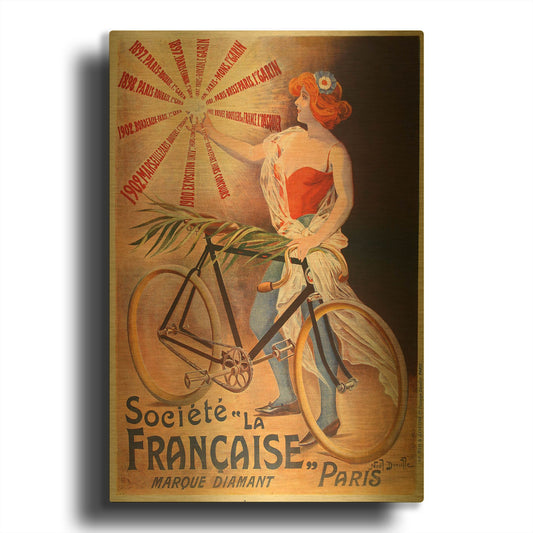 'Societe La Francaise' By Vintage Posters Gold Metal Wall Art