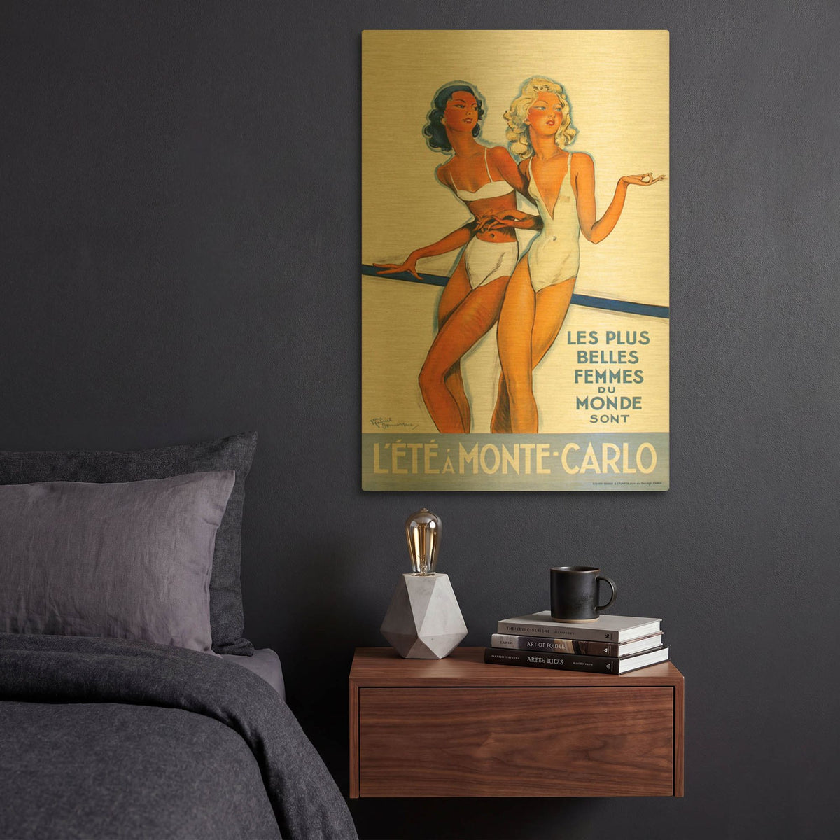 'L' By Vintage Posters Gold Metal Wall Art